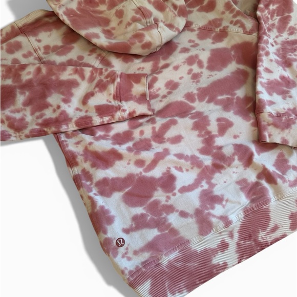 LuluLemonTie-Dye Hoodie in Pink and Cream - Picture 4 of 4